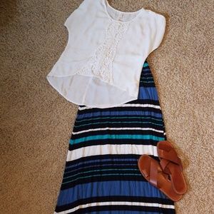 Striped Maxi Skirt